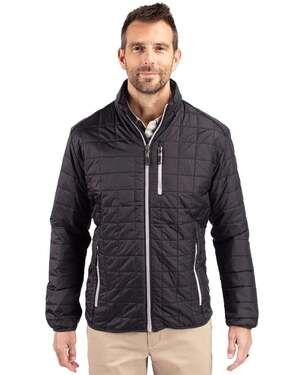 Cutter & Buck Men's M Black Rainier PrimaLoft Eco Insulated Puffer Jacket HR15-9
